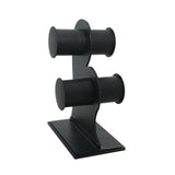 Acrylic Bangle Display Stand (1 Piece) Roll Black 2 Layers 7x5x2 Inch [jefs-dispcrdtool-00221-black-m3]