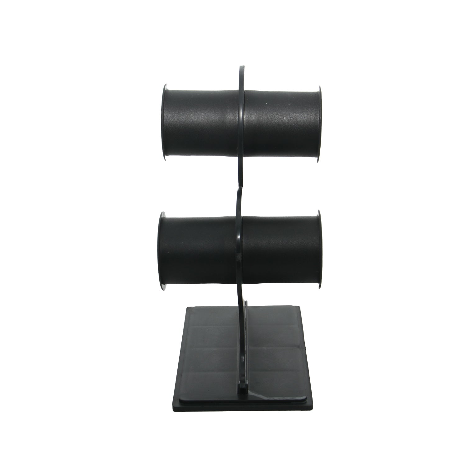 Acrylic Bangle Display Stand (1 Piece) Roll Black 2 Layers 7x5x2 Inch [jefs-dispcrdtool-00221-black-m3]