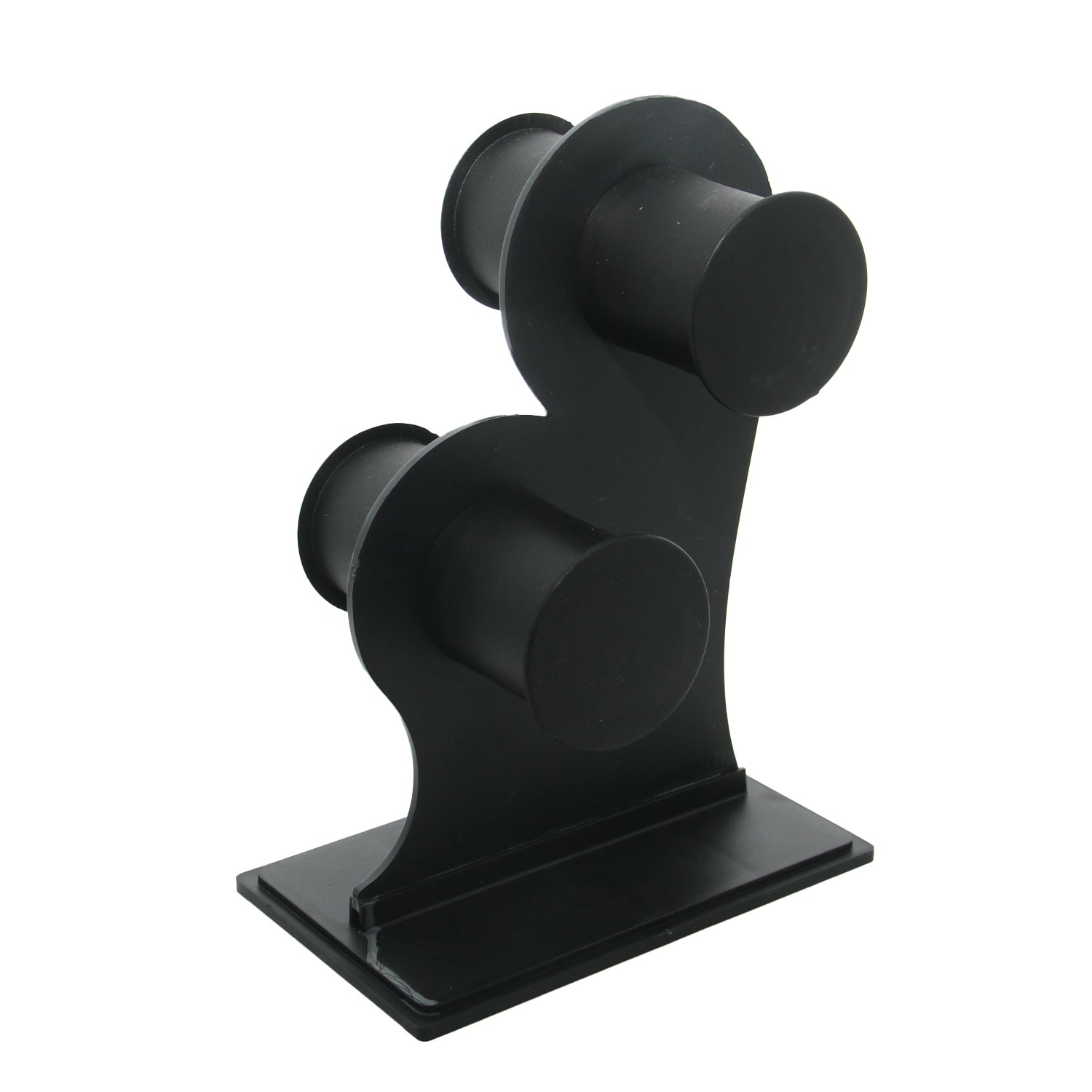 Acrylic Bangle Display Stand (1 Piece) Roll Black 2 Layers 7x5x2 Inch [jefs-dispcrdtool-00221-black-m3]