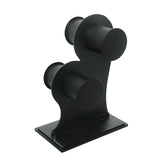Acrylic Bangle Display Stand (1 Piece) Roll Black 2 Layers 7x5x2 Inch [jefs-dispcrdtool-00221-black-m3]
