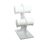 Acrylic Bangle Display Stand (1 Piece) Roll White 2 Layers 7x5x2 Inch [jefs-dispcrdtool-00221-white-m3]