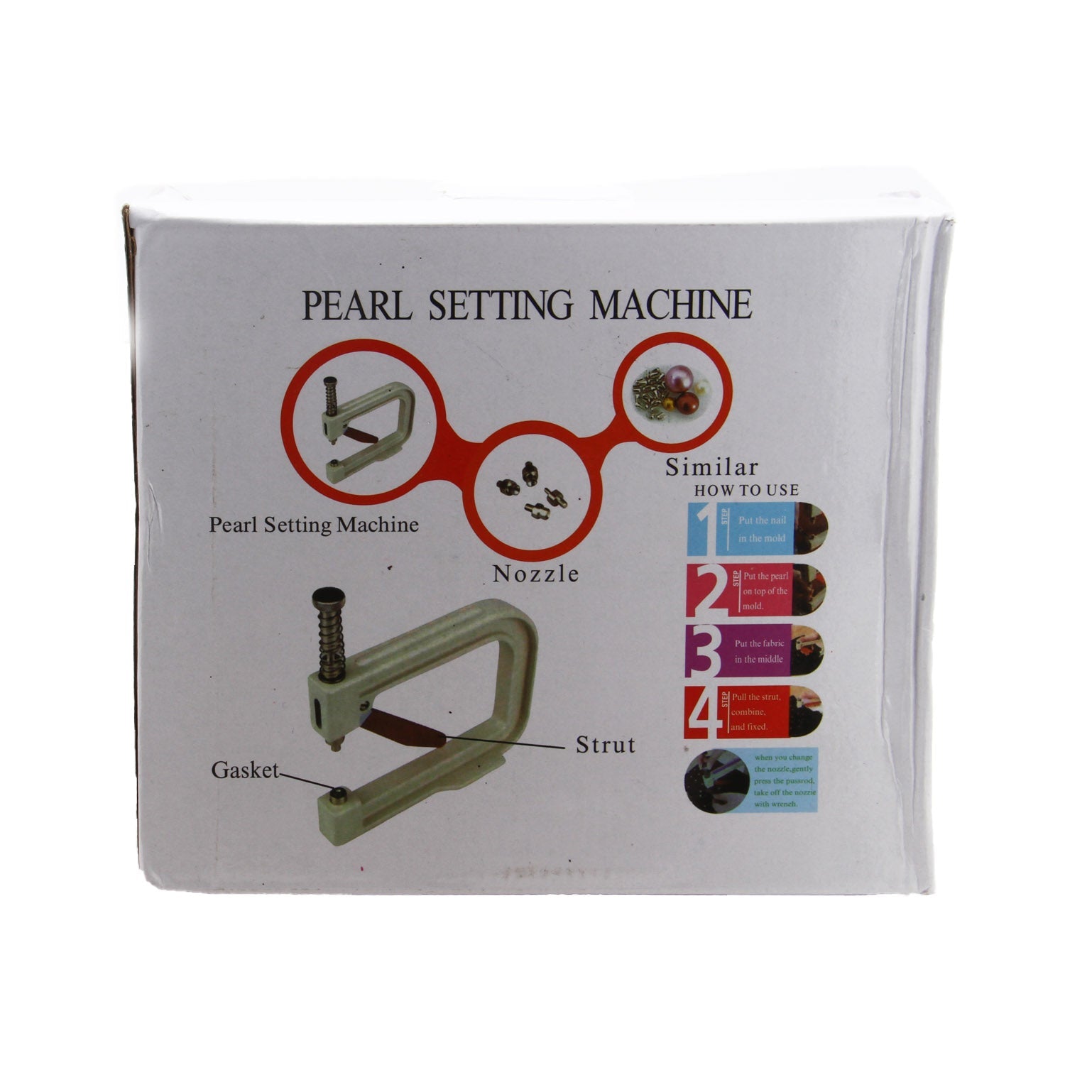 Pearl Setting Machine 6 Inch Punching Tool For 6 to 10 MM Beads (1 Set) With 750 Steel Nail Rivets (15 Gms) For Embroidery Art Crafts [jefs-dispcrdtool-00225-combo1]