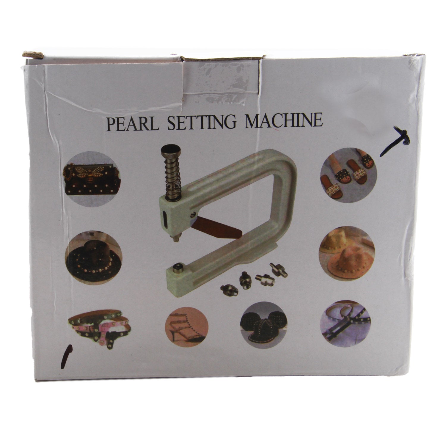 Pearl Setting Machine 6 Inch Punching Tool For 6 to 10 MM Beads (1 Set) With 750 Steel Nail Rivets (15 Gms) For Embroidery Art Crafts [jefs-dispcrdtool-00225-combo1]