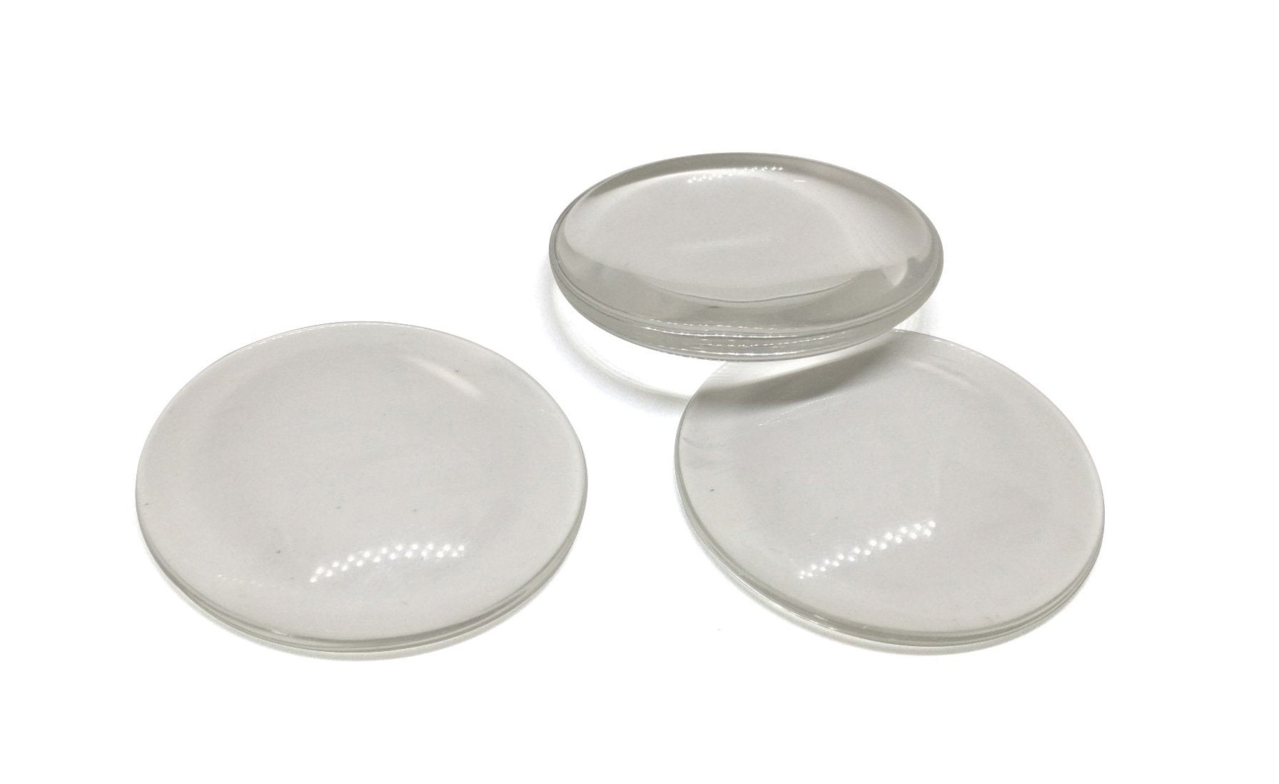 Glass Patch Embellishments Cabochons 40x8mm Round Transparent Color (Pack of 4 pieces) [jefs-embelshcabo-00001-m14]