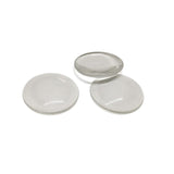 Glass Patch Embellishments Cabochons 30x7 MM (Pack of 4 Pieces) Round Dome Transparent For Jewellery Making Crafts [jefs-embelshcabo-00001-m17]