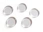 Glass Embellishments Cabochons 25x5mm Flat Round Transparent Color (Pack of 4 pieces) [jefs-embelshcabo-00001-m5]