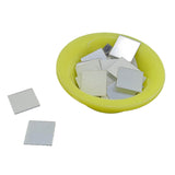 Self Adhesive Acrylic Mirror Stickers (25 Pieces) 20 MM Transparent Square For Embroidery Crafts Jewellery Making Decoration [jefs-embelshcabo-00006-m2]