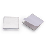 Self Adhesive Acrylic Mirror Stickers (25 Pieces) 20 MM Transparent Square For Embroidery Crafts Jewellery Making Decoration [jefs-embelshcabo-00006-m2]
