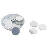 Self Adhesive Acrylic Mirror Stickers (25 Pieces) 20 MM Transparent Round For Embroidery Crafts Jewellery Making Decoration [jefs-embelshcabo-00006-m3]