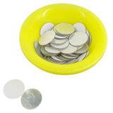 Self Adhesive Acrylic Mirror Stickers (25 Pieces) 20 MM Transparent Round For Embroidery Crafts Jewellery Making Decoration [jefs-embelshcabo-00006-m3]
