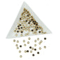 Glue On Kundan Stones Flat Back Metal Glass Round 3.4x1.5 MM (250 Pieces) Transparent For Jewellery Making Garment Embellishments [10 GMs] [jefs-embelshcabo-00120-m1]