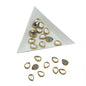 Glue On Kundan Stones Flat Back Metal Glass Flat Drop 9x6.5x2.8 MM (36 Pieces) Transparent For Jewellery Making Garment Embellishments [10 GMs] [jefs-embelshcabo-00120-m8]