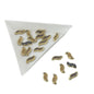 Glue On Kundan Stones Flat Back Metal Glass S Shape 10x4.25 MM (55 Pieces) Golden Brown For Jewellery Making Garment Embellishments [10 GMs] [jefs-embelshcabo-00121-m12]