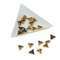 Glue On Kundan Stones Flat Back Metal Glass Triangle 9x3.4 MM (32 Pieces) Golden Brown For Jewellery Making Garment Embellishments [10 GMs] [jefs-embelshcabo-00121-m3]