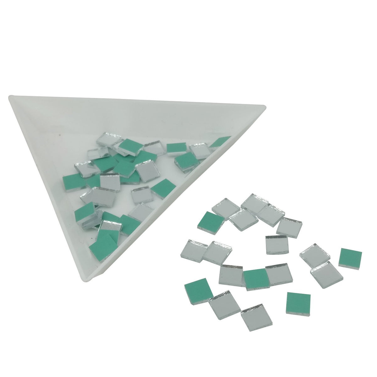 Small Glass Mirrors Square 5mm (350 Pieces) For Sewing Embroidery Crafts Jewellery Multipurpose Transparent Color (25 Gm Weight) [jefs-embelshcabo-00124-m4]
