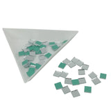 Small Glass Mirrors Square 5mm (350 Pieces) For Sewing Embroidery Crafts Jewellery Multipurpose Transparent Color (25 Gm Weight) [jefs-embelshcabo-00124-m4]