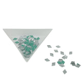 Small Glass Mirrors Rhombus 6.5x4.5mm (575 Pieces) For Sewing Embroidery Crafts Jewellery Multipurpose Transparent Color (25 Gm Weight) [jefs-embelshcabo-00124-m9]