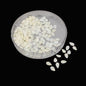 Plastic Half Pearls Pastable Embellishments (175 Pieces) 7.5x4.5x1.5 MM Beads Drop With Stripes Off White For Jewellery Making Garments Nails Arts Crafts And Decoration [5 Grams] [jefs-embelshcabo-00125-m6]