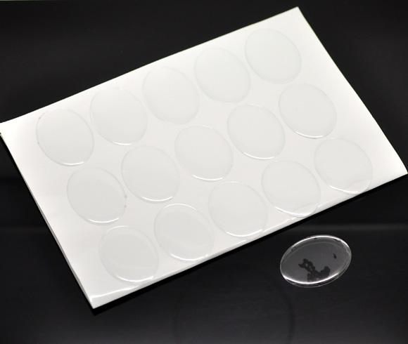Epoxy Resin Dome Stickers Adhesives Oval 25x18x2 MM (Pack of 10 Pieces) Clear Transparent Color For Jewellery Making DIY Crafts Magnets Photos Drawing Painting [jefs-embelshcabo-00129-m2]