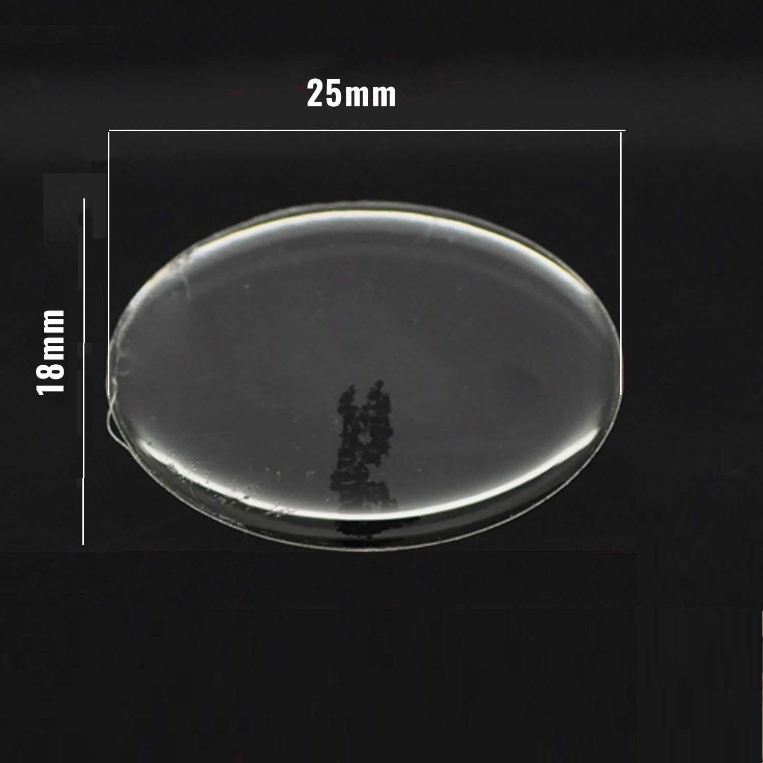 Epoxy Resin Dome Stickers Adhesives Oval 25x18x2 MM (Pack of 10 Pieces) Clear Transparent Color For Jewellery Making DIY Crafts Magnets Photos Drawing Painting [jefs-embelshcabo-00129-m2]