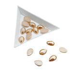 Acrylic Kundan Stones Embellishments Cabochons 11.5x7.5x3.5 MM Drop (60 Pieces, 25 GMs) Peach For Embroidery Garments Jewellery Making [jefs-embelshcabo-00130-m12]