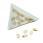 Acrylic Kundan Stones Embellishments Cabochons 11.5x5.5x3 MM Oval (80 Pieces, 25 GMs) Peach For Embroidery Garments Jewellery Making [jefs-embelshcabo-00130-m6]