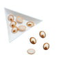 Acrylic Kundan Stones Embellishments Cabochons 13.5x10x4.9 MM Oval (25 Pieces, 25 GMs) Peach For Embroidery Garments Jewellery Making [jefs-embelshcabo-00130-m7]