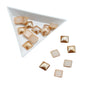 Acrylic Kundan Stones Embellishments Cabochons 9x3 MM Square (50 Pieces, 25 GMs) Peach For Embroidery Garments Jewellery Making [jefs-embelshcabo-00130-m9]