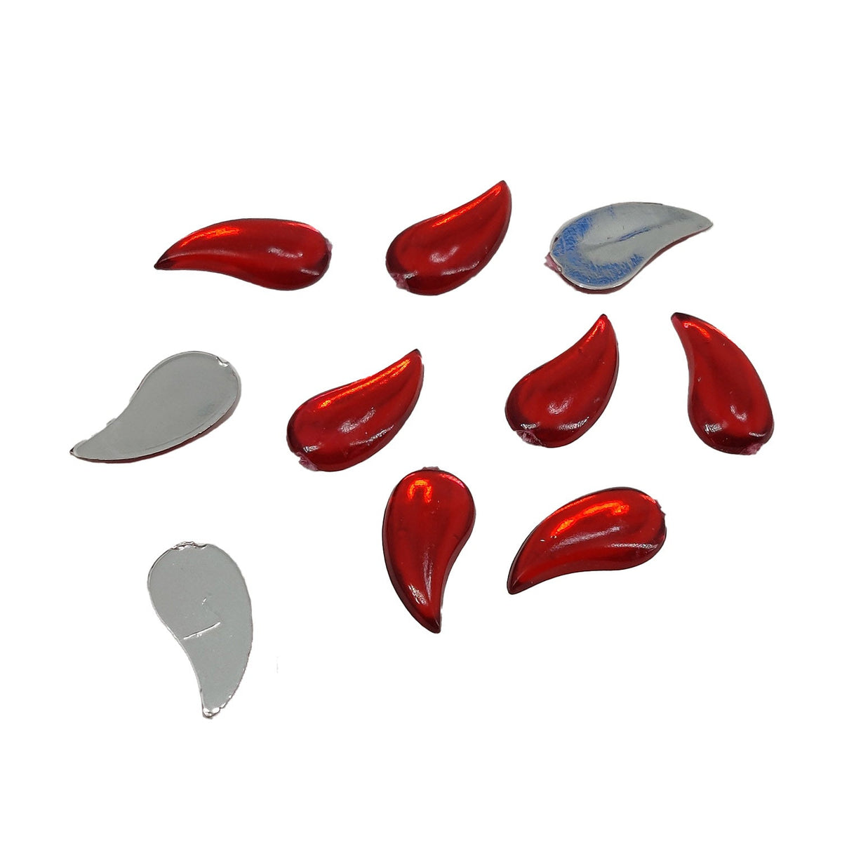 Imitation Kundan Stones Flatback Acrylic 12x6x1.5 MM Paisley For Jewellery Making Garment Embellishments [jefs-embelshcabo-00131]