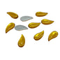 Imitation Kundan Stones Flatback Acrylic 22.5x11x2.5 MM Paisley For Jewellery Making Garment Embellishments [jefs-embelshcabo-00133]