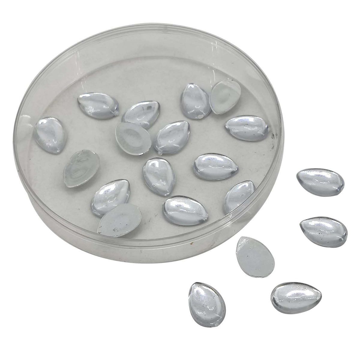 Imitation Kundan Stones Flatback Acrylic 13.5x8.5x2 MM Drop For Jewellery Making Garment Embellishments [jefs-embelshcabo-00134]