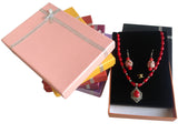Paper Jewellery Set Box For Necklace Chain Stud Ring Gift Packing 18x13x3.2 CM Rectangle [jefs-giftbagbox-00061]