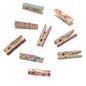 Small Wooden Craft Clips 3.5 CM (Pack Of 10 Pieces) Pegs Mixed Designs Colors [jefs-gnrlcrftsupp-00002-m1]