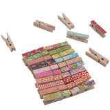 Small Wooden Craft Clips 3.5 CM (Pack Of 10 Pieces) Pegs Mixed Designs Colors [jefs-gnrlcrftsupp-00002-m1]