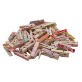 Small Wooden Craft Clips 3.5 CM (Pack Of 10 Pieces) Pegs Mixed Designs Colors [jefs-gnrlcrftsupp-00002-m1]