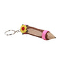 Small Wood Pencil Alloy Keychains For Kids Gifts 9cm Long Random Assorted Colors (Sold as 1 piece) [jefs-offcstnry-00038]
