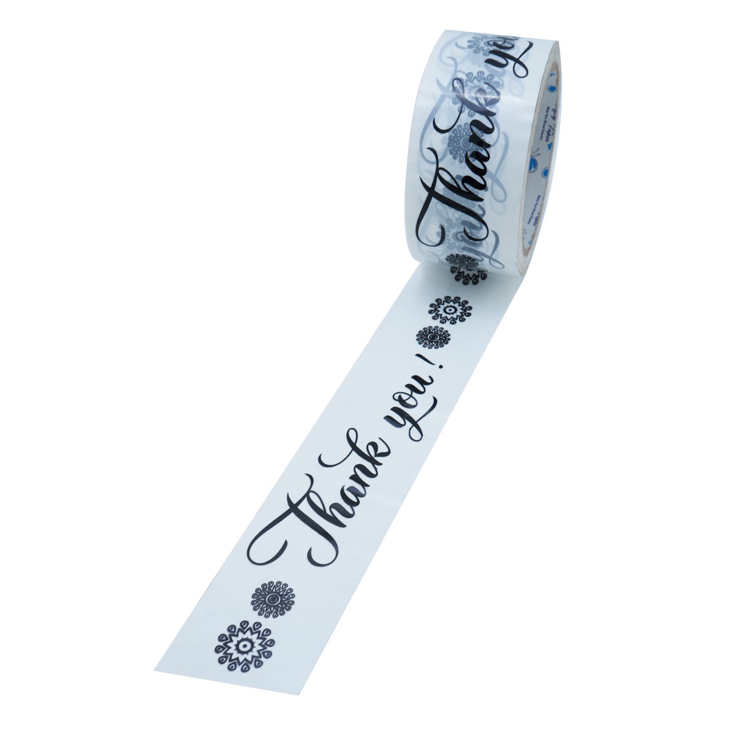 Thank You Printed BOPP Adhesive Packnig Tapes 2 Inch (1 Roll, 65 Meters) White For Gift Packaging [jefs-pack-boxnsupp-00001-m1]