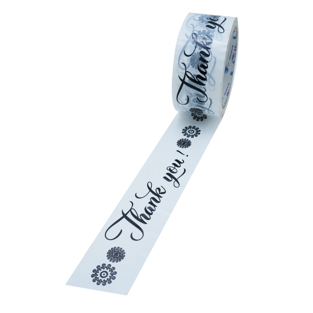 Thank You Printed BOPP Adhesive Packnig Tapes 2 Inch (1 Roll, 65 Meters) White For Gift Packaging [jefs-pack-boxnsupp-00001-m1]