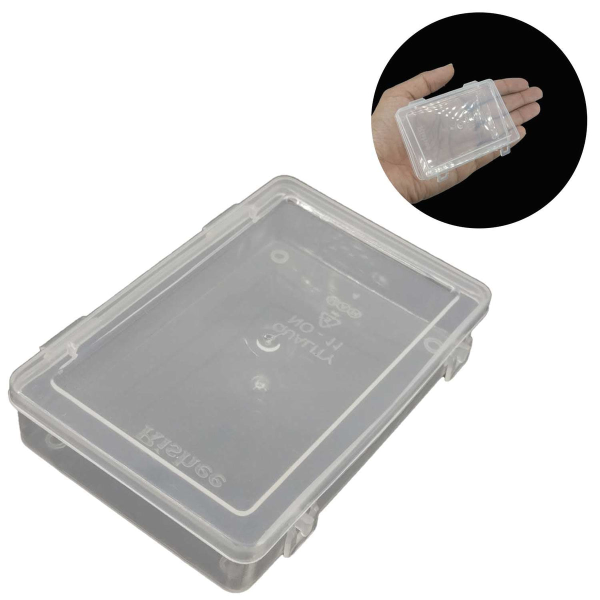 Plastic Box (12 Pieces) 8.7x5.7x1.2 CM Rectangle For Multipurpose Packing & Storage Transparent Color [jefs-pack-boxnsupp-00006-m10]