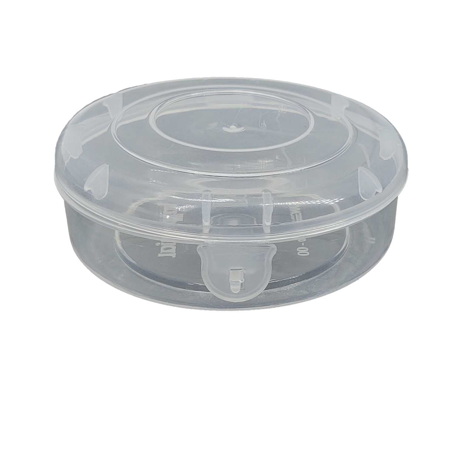Plastic Box (12 Pieces) 8.5x2.7 CM Round For Multipurpose Packing & Storage Transparent Color [jefs-pack-boxnsupp-00006-m13]