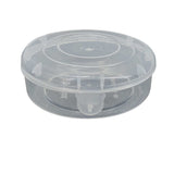 Plastic Box (12 Pieces) 8.5x2.7 CM Round For Multipurpose Packing & Storage Transparent Color [jefs-pack-boxnsupp-00006-m13]