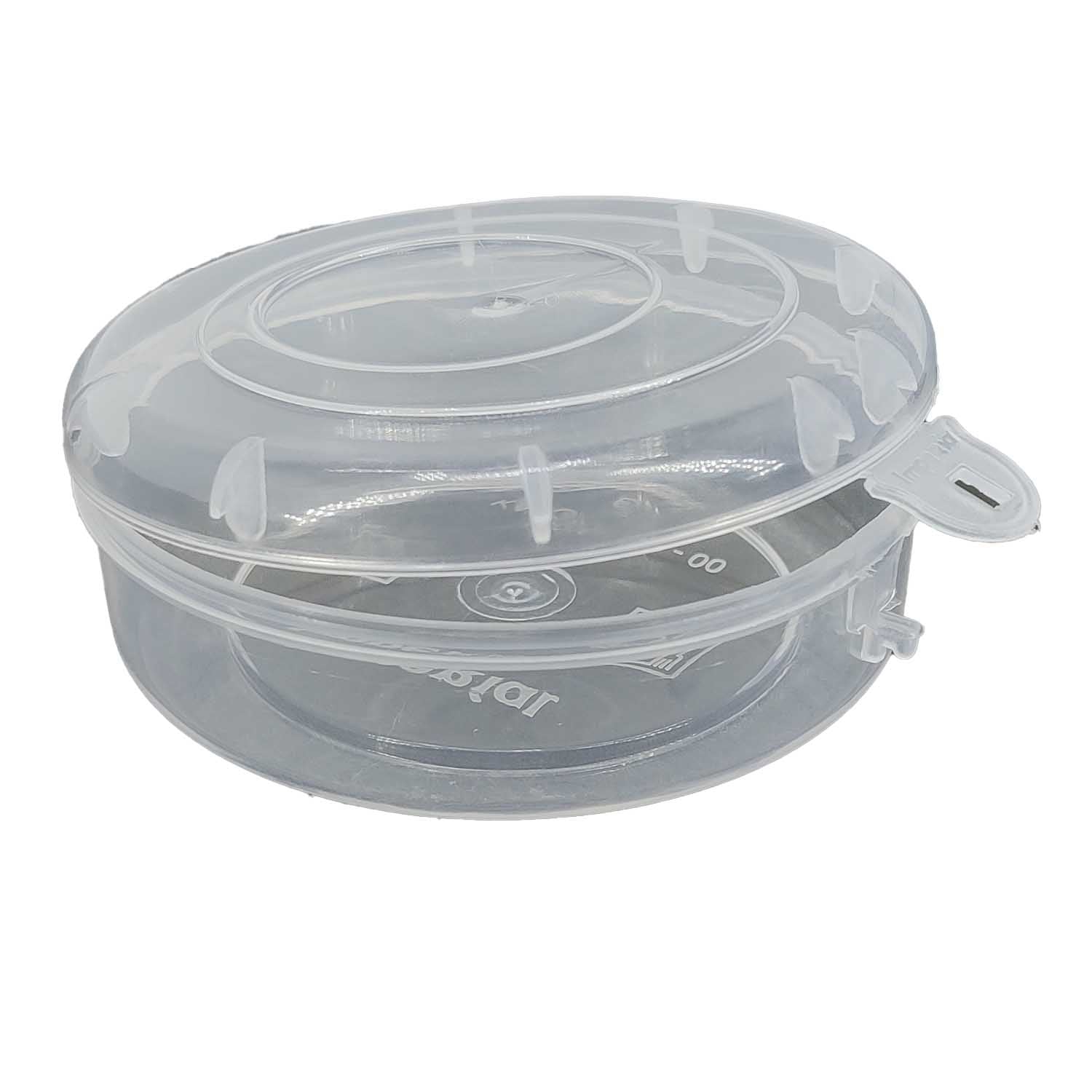 Plastic Box (12 Pieces) 8.5x2.7 CM Round For Multipurpose Packing & Storage Transparent Color [jefs-pack-boxnsupp-00006-m13]