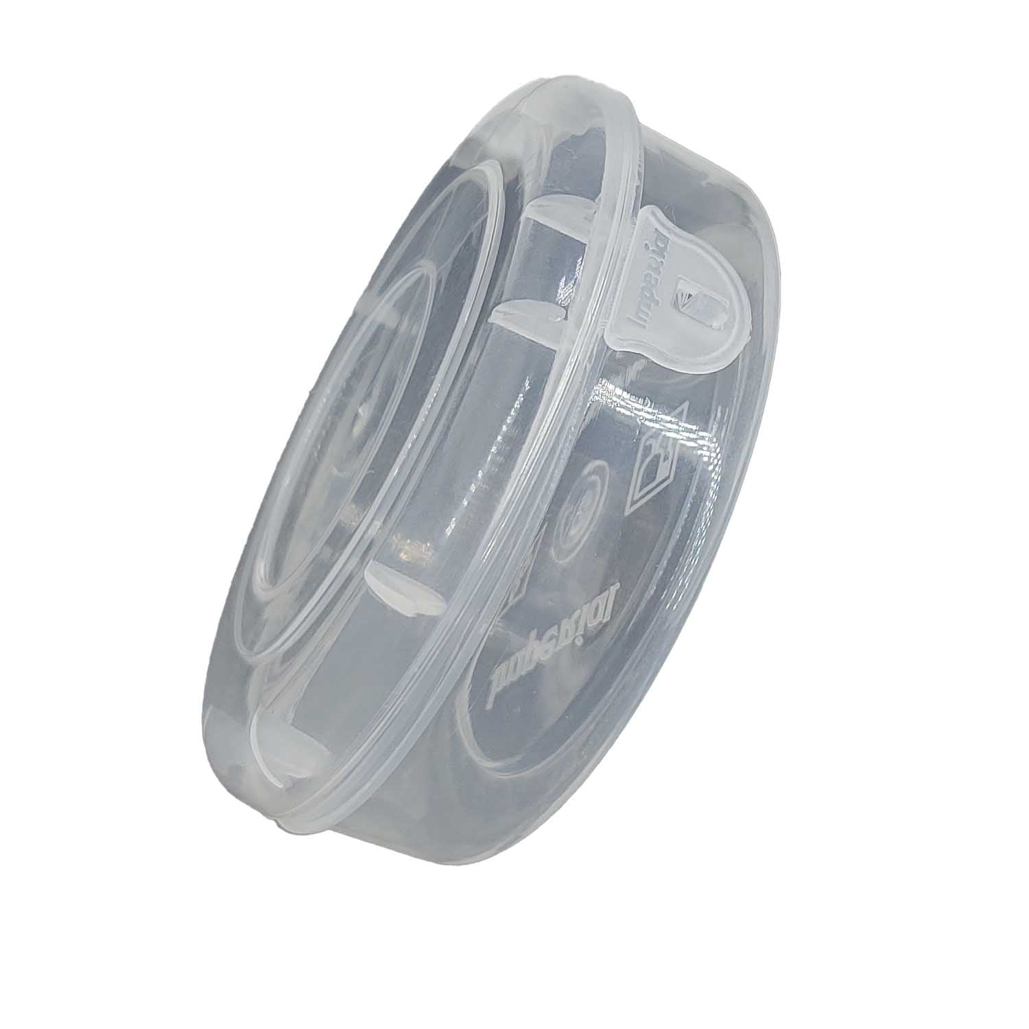Plastic Box (12 Pieces) 8.5x2.7 CM Round For Multipurpose Packing & Storage Transparent Color [jefs-pack-boxnsupp-00006-m13]
