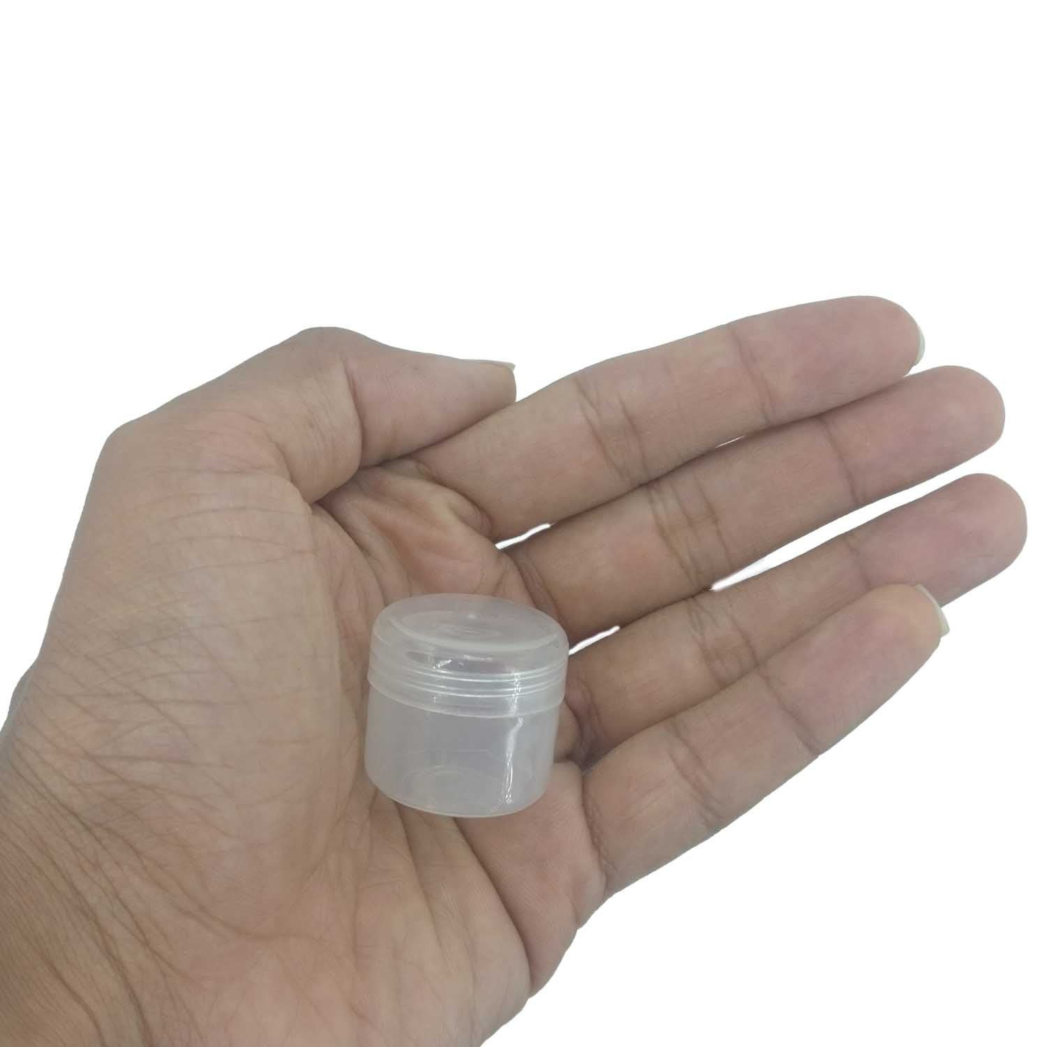 Plastic Box (36 Pieces) 2.6x2.2 CM Round For Multipurpose Packing & Storage Transparent Color [jefs-pack-boxnsupp-00006-m1]