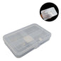 4-Partition Plastic Box (1 Piece) 18.5x11.5x3.2 CM Rectangle Compartment Size 18x5.5 CM For Multipurpose Packing & Storage Transparent Color [jefs-pack-boxnsupp-00006-m21]