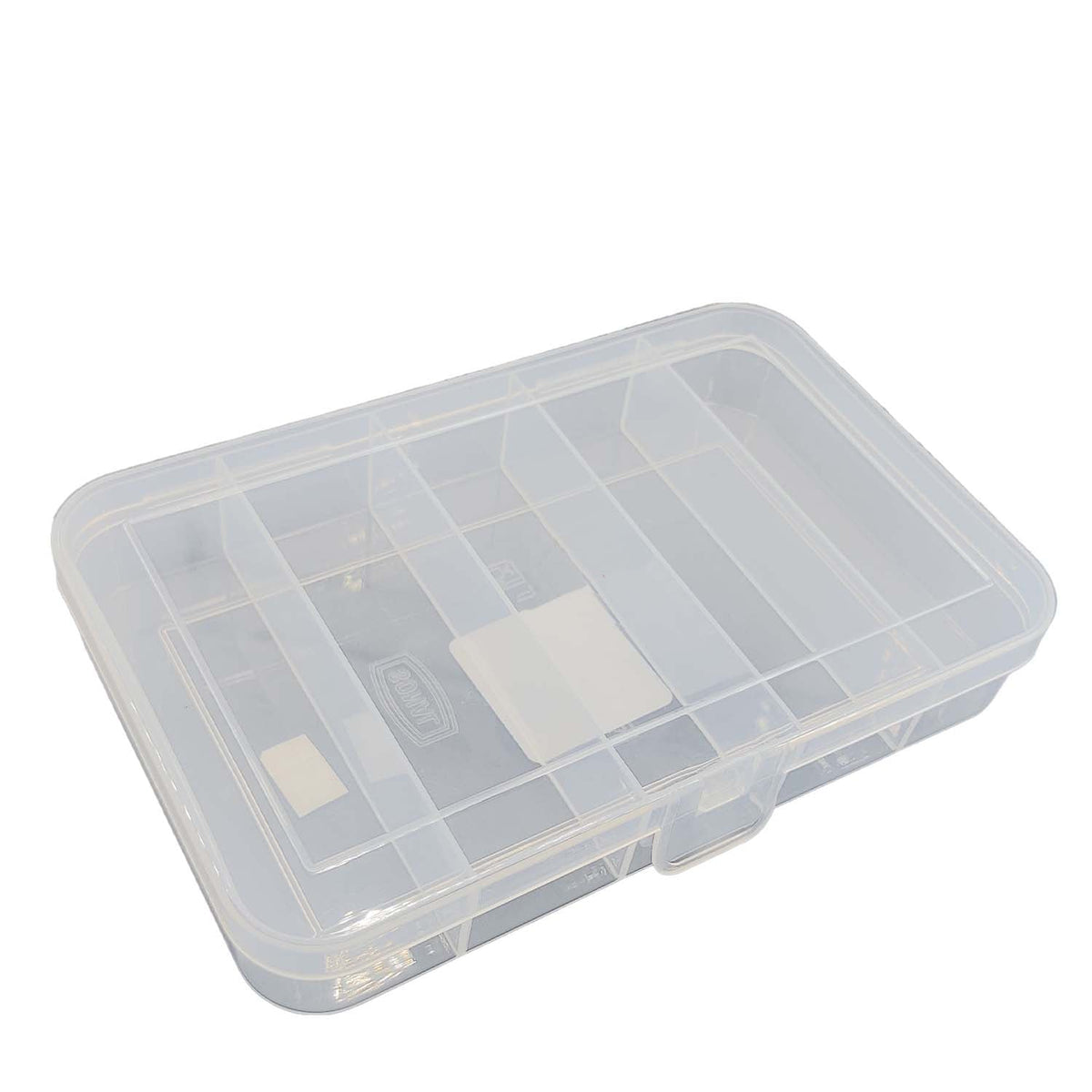 5-Partition Plastic Box (1 Piece) 18.5x11.5x3.2 CM Rectangle Compartment Size 11.5x3.5 CM For Multipurpose Packing & Storage Transparent Color [jefs-pack-boxnsupp-00006-m22]