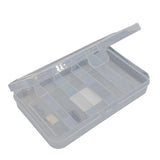 5-Partition Plastic Box (1 Piece) 18.5x11.5x3.2 CM Rectangle Compartment Size 11.5x3.5 CM For Multipurpose Packing & Storage Transparent Color [jefs-pack-boxnsupp-00006-m22]