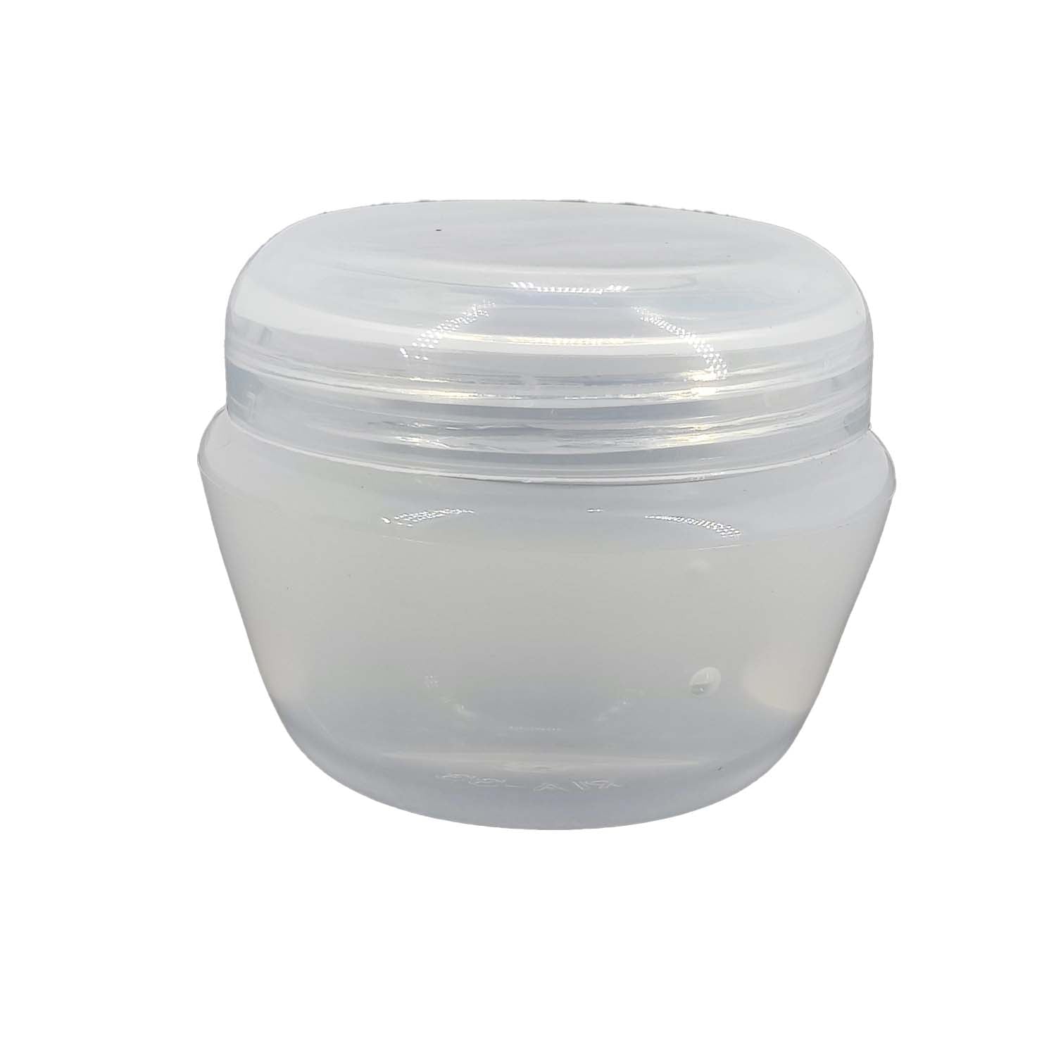 Thick Plastic Box (12 Pieces) 5x4.5x4 CM Capacity 30 ML Round For Packing Cream Gel Liquids Storage Transparent Color [jefs-pack-boxnsupp-00006-m27]