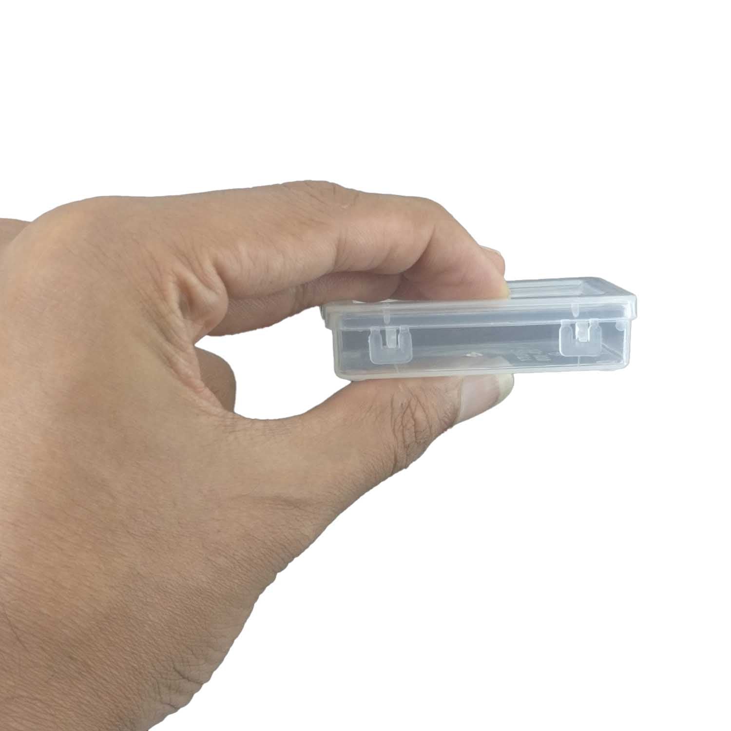 Plastic Box (24 Pieces) 6x3.3x1.5 CM Rectangle For Multipurpose Packing & Storage Transparent Color [jefs-pack-boxnsupp-00006-m8]