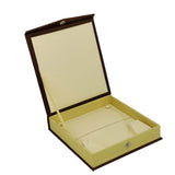 Rigid Cardboard Jewellery Set Box 16x15x3 CM (1 Piece, Random Assorted Color) Rectangle For Necklace Chain & Earring [jefs-pack-boxnsupp-00075-m13]